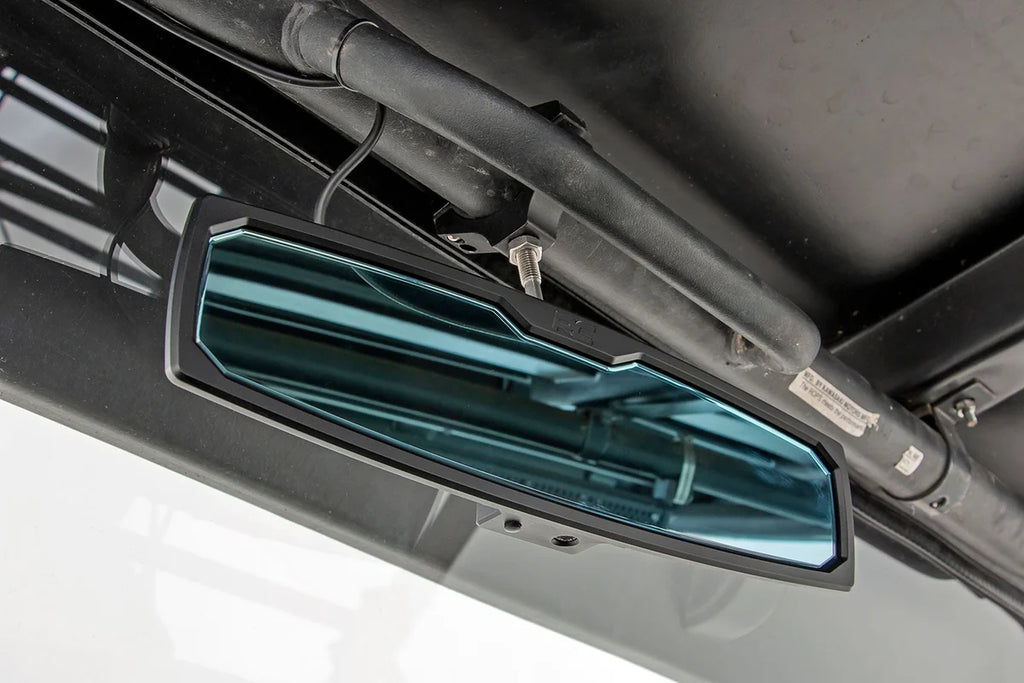 Rough Country UTV Aluminum Rear View Mirror | Dome Light| 12" | 1.75-2" Mount 99007A - Rear View