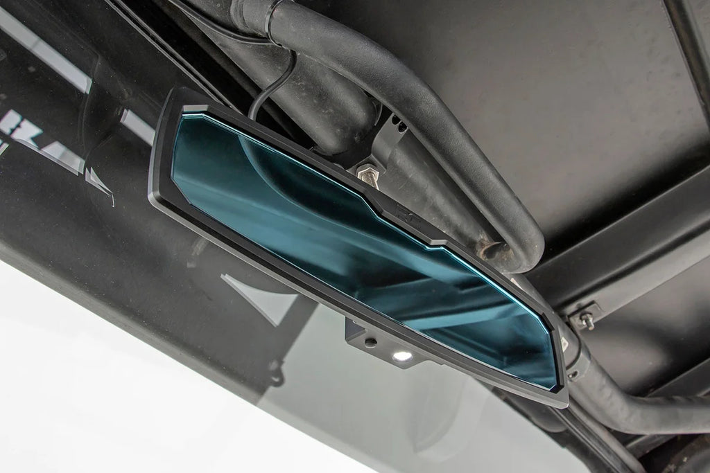 Rough Country UTV Aluminum Rear View Mirror | Dome Light| 12" | 1.75-2" Mount 99007A - Rear View