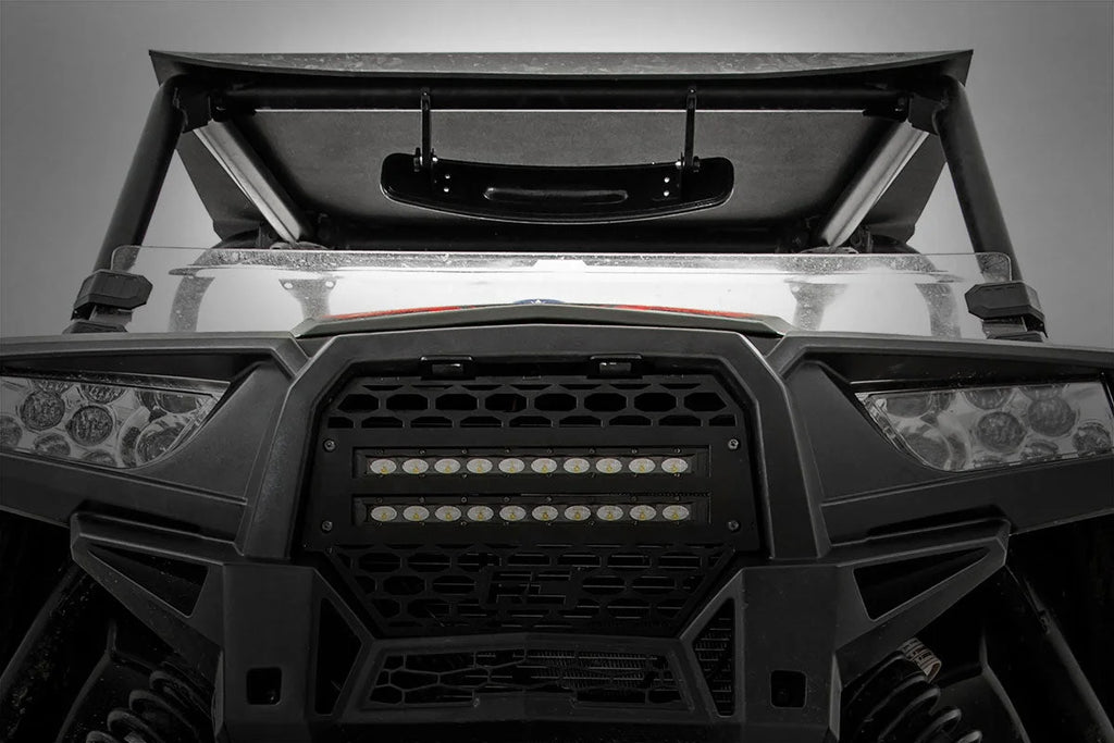 Rough Country UTV Rear View Mirror | Convex | 17" x 3" | 1.75" Mount 99005 - Installation View
