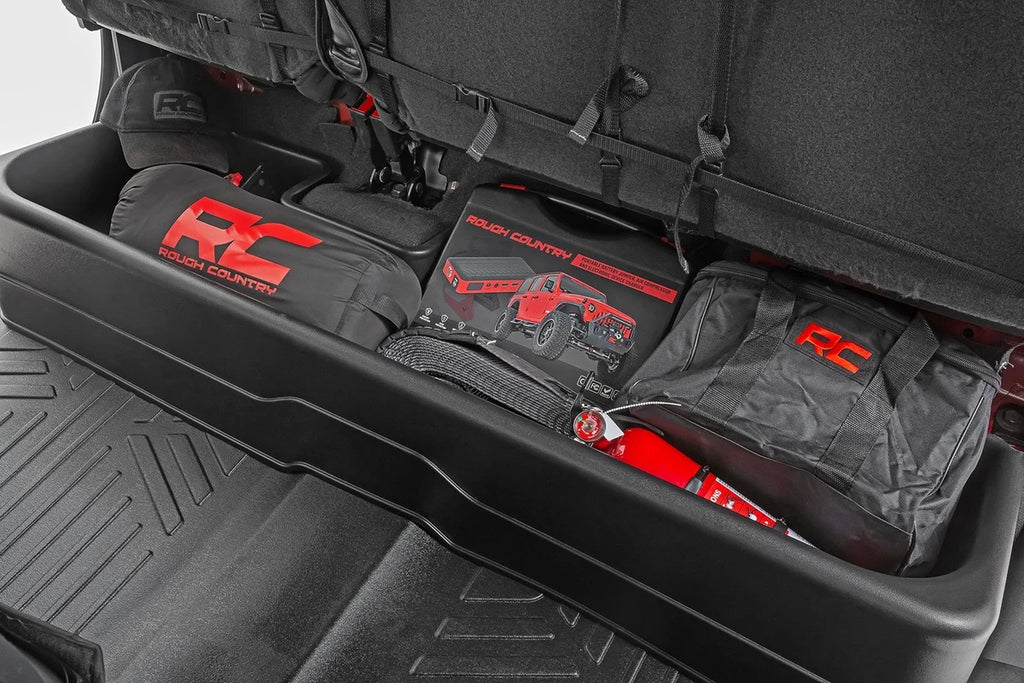 Rough Country Under Seat Storage | Crew Cab | Chevy/GMC 1500/2500HD/3500HD (19-24) RC09051A - Underside View