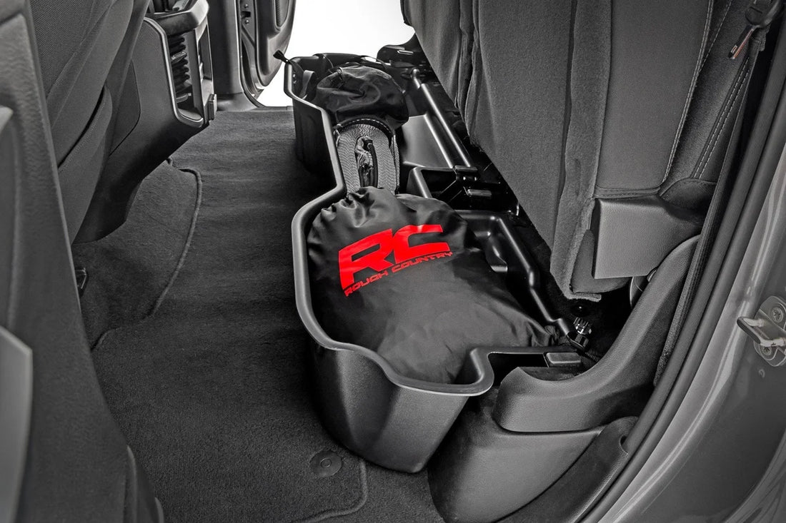 Rough Country Under Seat Storage | Double Cab | Ram 1500 2WD/4WD (2019-2025) RC09422 - Side View