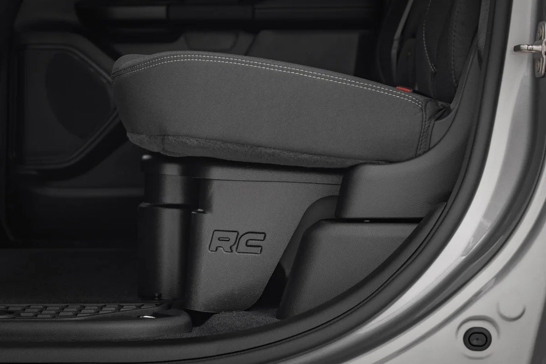 Rough Country Under Seat Storage with Locking Lid | Crew Cab | Ram 1500 2WD/4WD (2019-2026) RC0995 - Installation View