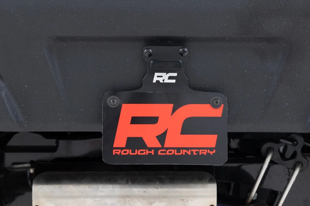 Rough Country Universal License Plate Bracket | LED Lighted 99058 - Side View