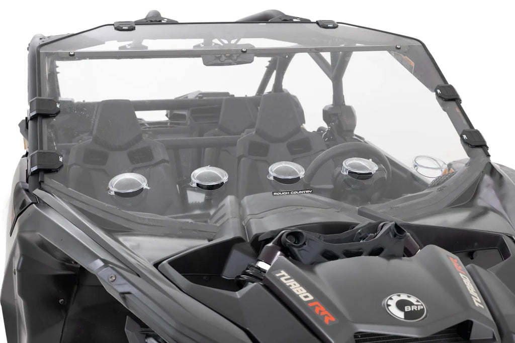 Rough Country Vented Full Windshield | Scratch Resistant | Can-Am Maverick X3 98272030 - Main Product View