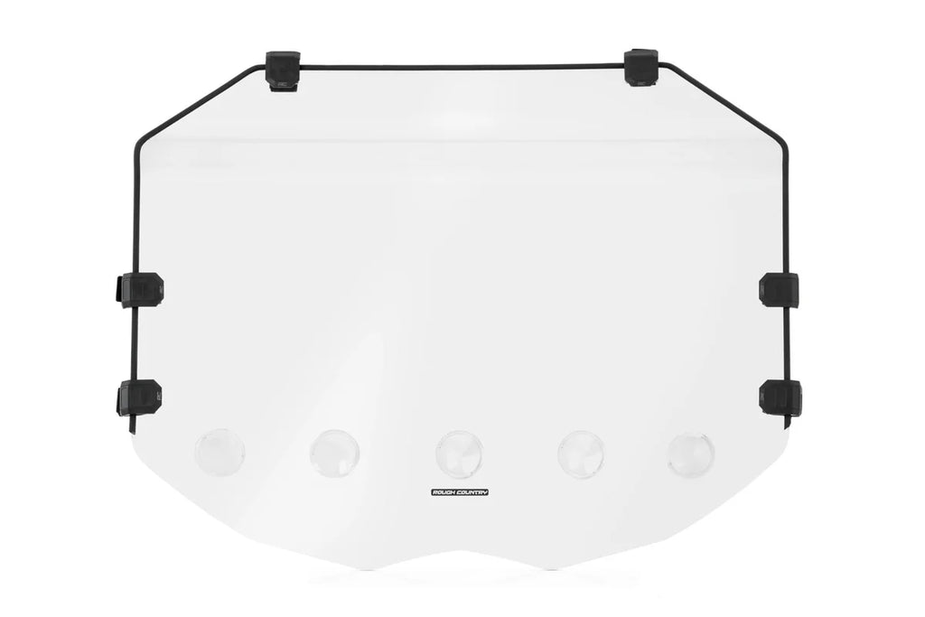 Rough Country Vented Full Windshield | Scratch Resistant | Can-Am Maverick X3 98272030 - Back View