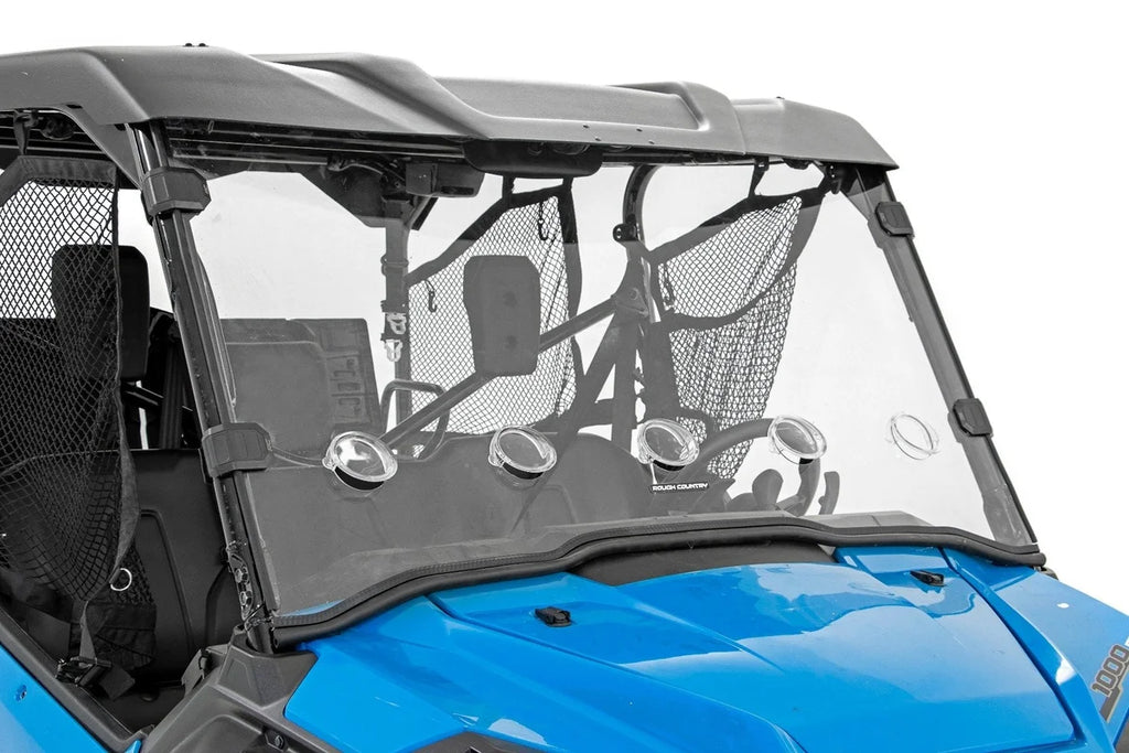 Rough Country Vented Full Windshield | Scratch Resistant | Honda Pioneer 1000 98262020 - Main Product View