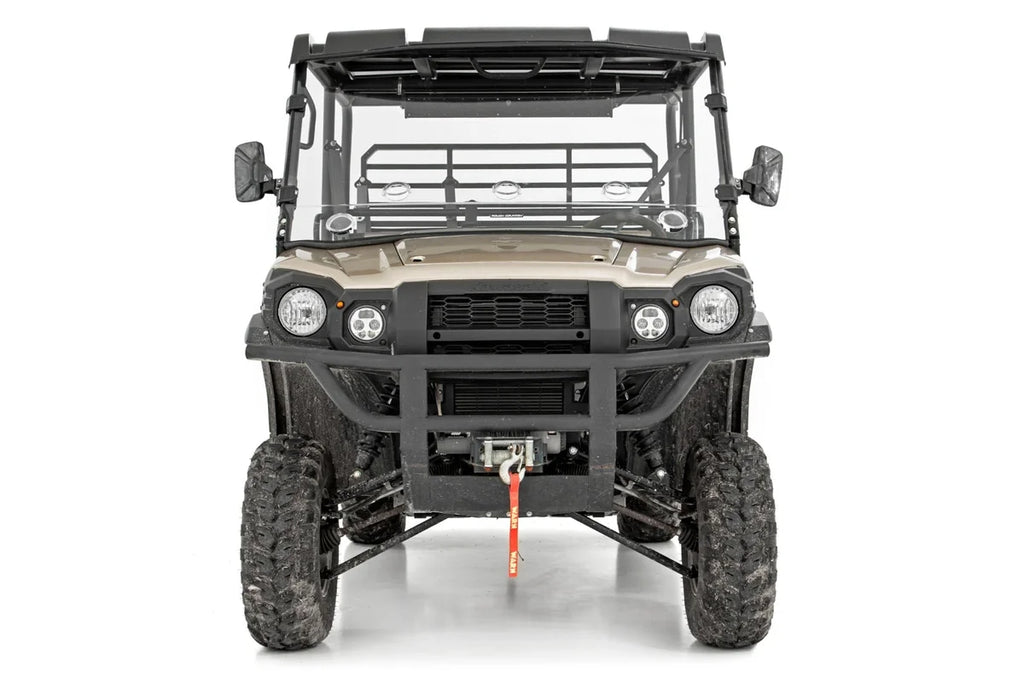 Rough Country Vented Full Windshield | Scratch Resistant | Kawasaki Mule 98215150 - Back View