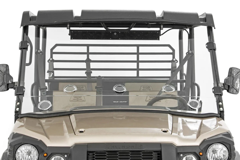 Rough Country Vented Full Windshield | Scratch Resistant | Kawasaki Mule 98215150 - Additional View 5