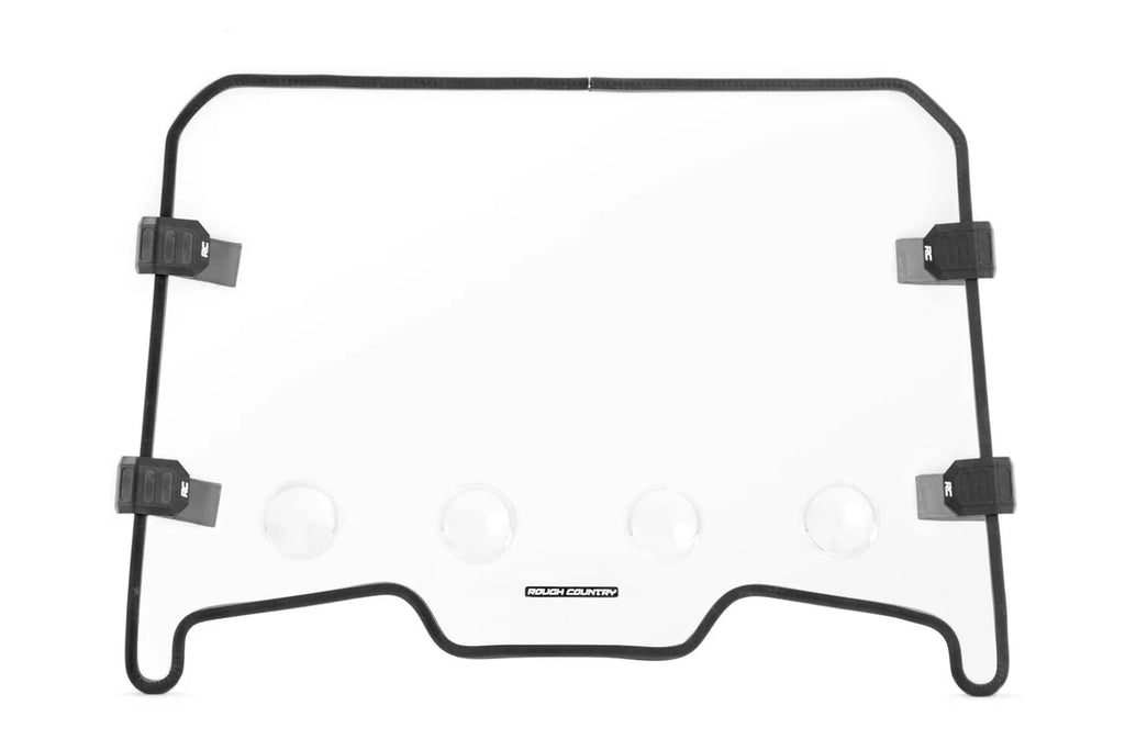 Rough Country Vented Full Windshield | Scratch Resistant | Polaris RZR 98292010 - Side View
