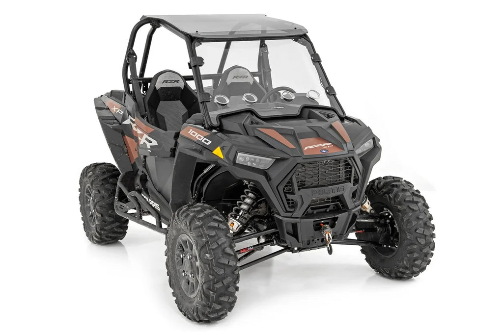 Rough Country Vented Full Windshield | Scratch Resistant | Polaris RZR 98292010 - Installation View