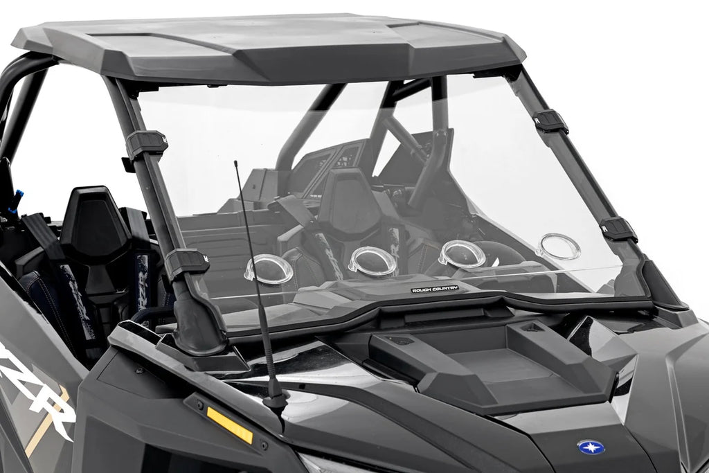 Rough Country Vented Full Windshield | Scratch Resistant | Polaris RZR Turbo R 98202010 - Main Product View
