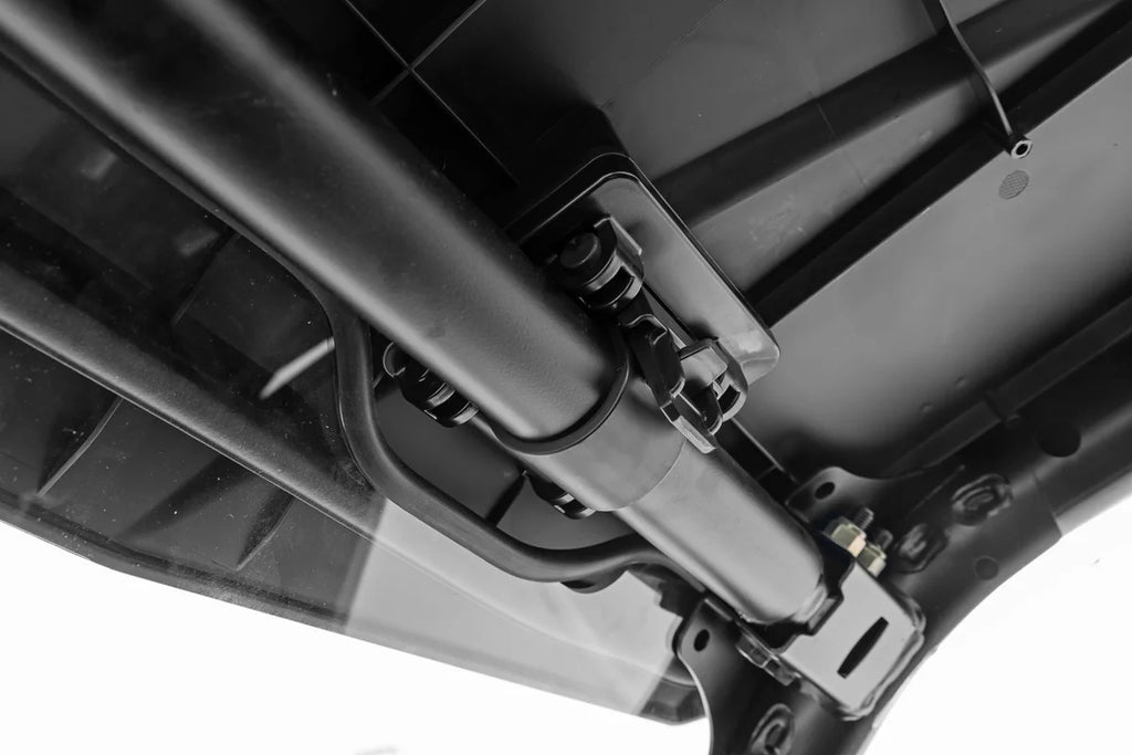 Rough Country Vented Full Windshield | Scratch Resistant | Polaris RZR Turbo R 98202010 - Side View