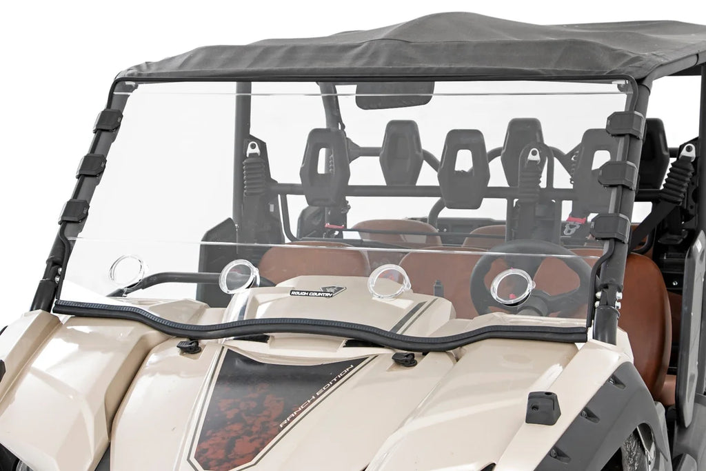 Rough Country Vented Full Windshield | Scratch Resistant | Yamaha Viking 98242040 - Main Product View