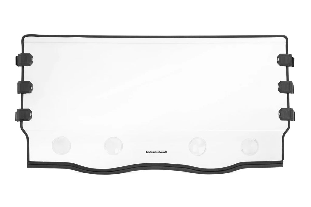 Rough Country Vented Full Windshield | Scratch Resistant | Yamaha Viking 98242040 - Front View