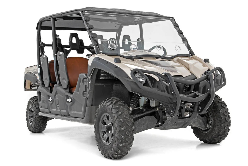 Rough Country Vented Full Windshield | Scratch Resistant | Yamaha Viking 98242040 - Back View