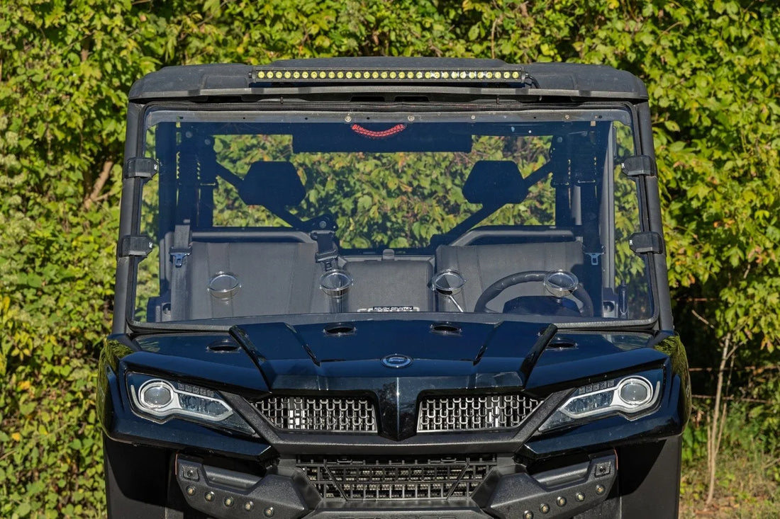 Rough Country Vented Full Windshield | Scratch Resistant | CFMOTO UFORCE 1000 - Back View