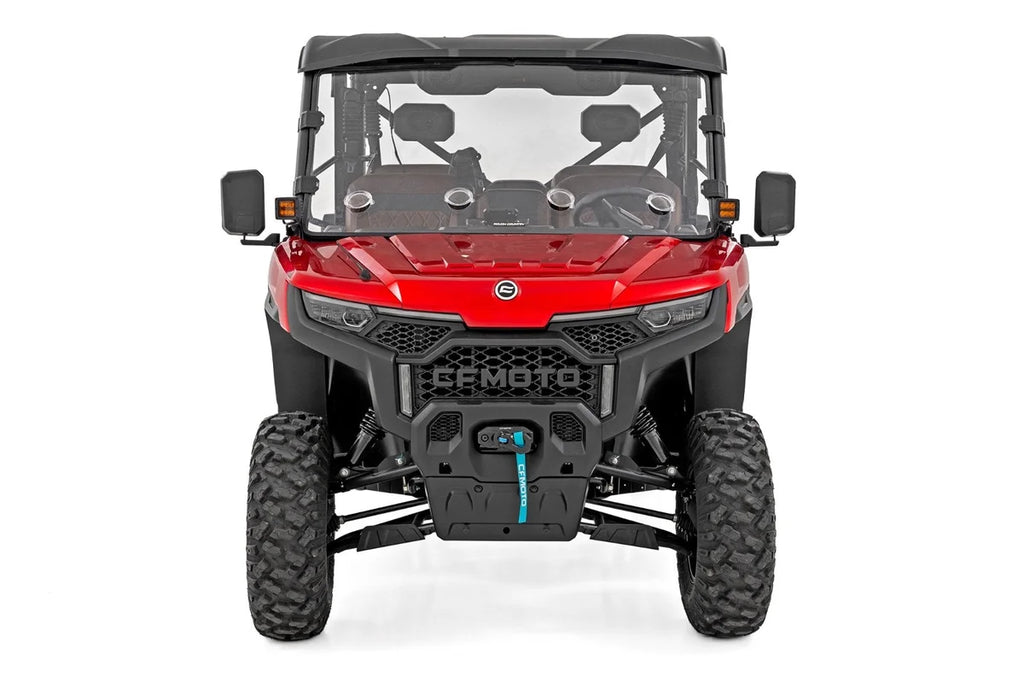 Rough Country Vented Full Windshield | Scratch Resistant | CFMOTO UFORCE U10 Pro - Side View