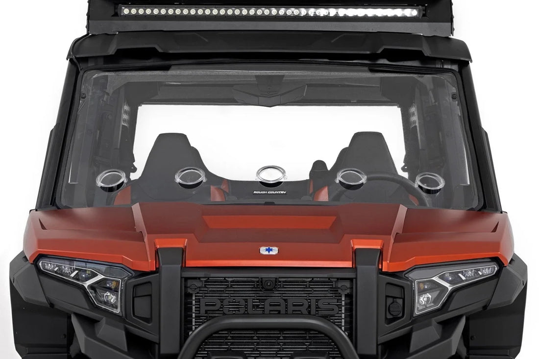 Rough Country Vented Full Windshield | Scratch Resistant | Polaris XPEDITION XP 5 - Front View