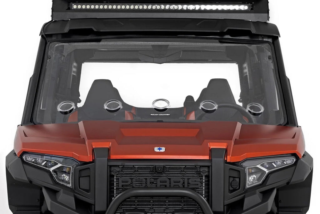 Rough Country Vented Full Windshield | Scratch Resistant | Polaris XPEDITION XP 5 - Front View