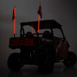 Load image into Gallery viewer, Rough Country Whip Mount | Bed | 4' Multl-Color LED Whip Pair | Polaris General/Ranger 1000/Ranger XP 900/1000 93053 - Ins...