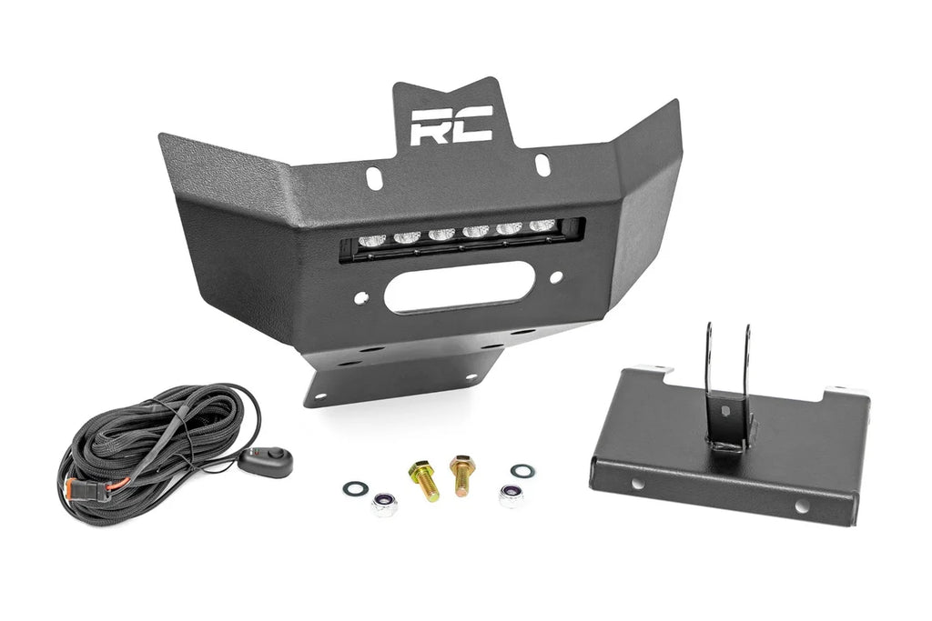 Rough Country Winch Bumper | Black Series LED | 6" Light | Slime Line | Can-Am Renegade 97072 - Main Product View