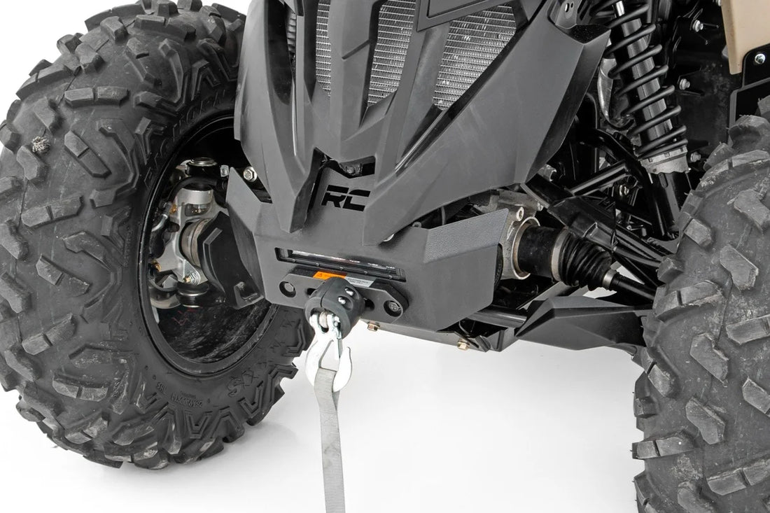 Rough Country Winch Bumper | Black Series LED | 6" Light | Slime Line | Can-Am Renegade 97072 - Back View