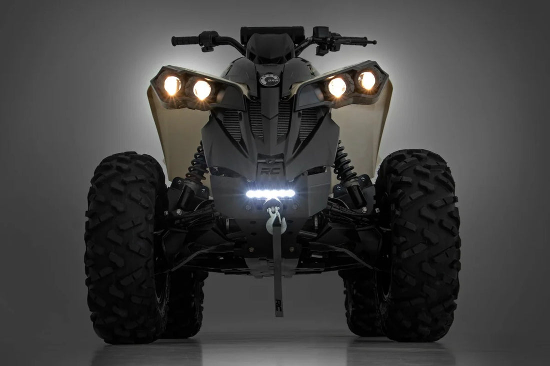 Rough Country Winch Bumper | Black Series LED | 6" Light | Slime Line | Can-Am Renegade 97072 - Additional View 5