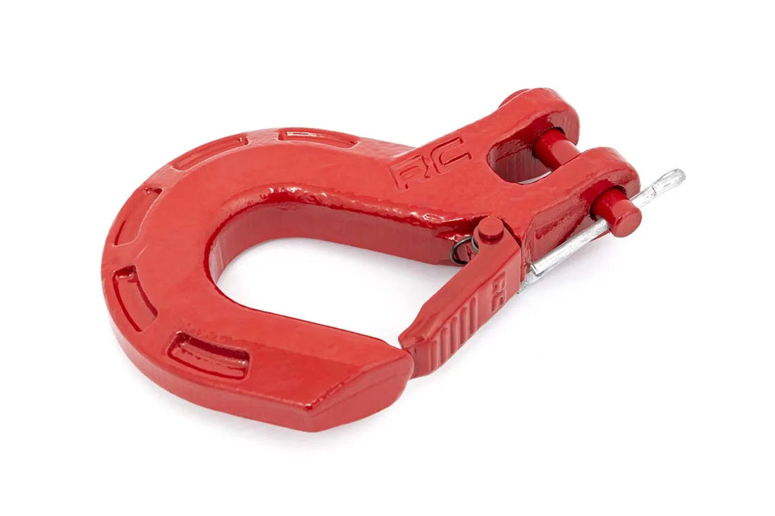 Rough Country Winch Hook | Forged | Red RS129 - Side View