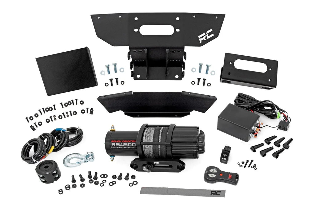 Rough Country Winch Mount | Front | RS4500S | Polaris RZR XP1000-4 (2024) 93205 - Mounting View