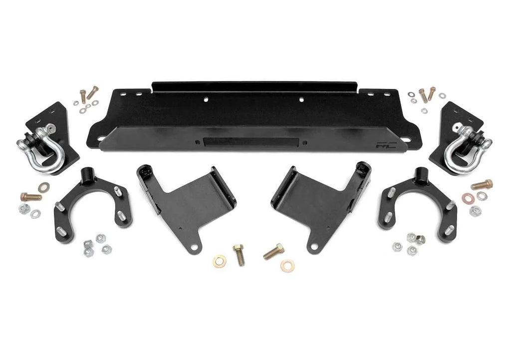 Rough Country Winch Mount Plate | Factory Bmpr | D-Rings | Jeep Wrangler JK/Wrangler Unlimited (07-18) 1173 - Main Product...