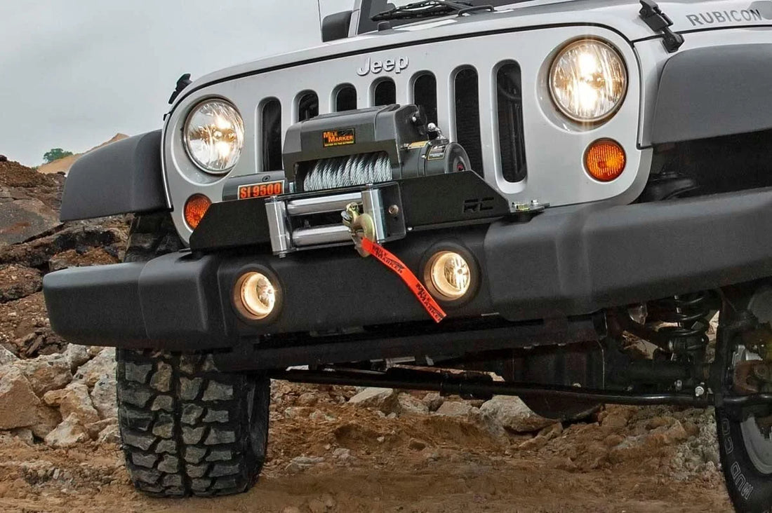 Rough Country Winch Mount Plate | Factory Bmpr | D-Rings | Jeep Wrangler JK/Wrangler Unlimited (07-18) 1173 - Installation...