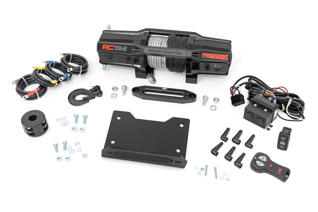 Rough Country Winch Mount RS6500S fits 2018-2024 John Deere Gator XUV 835E - Main Product View