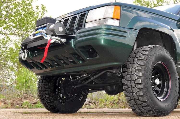 Rough Country Winch Mounting Plate | Jeep Grand Cherokee ZJ 4WD (1993-1998) 1049 - Installation View