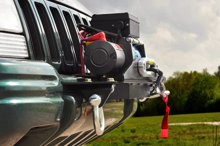 Rough Country Winch Mounting Plate | Jeep Grand Cherokee ZJ 4WD (1993-1998) 1049 - Installation View