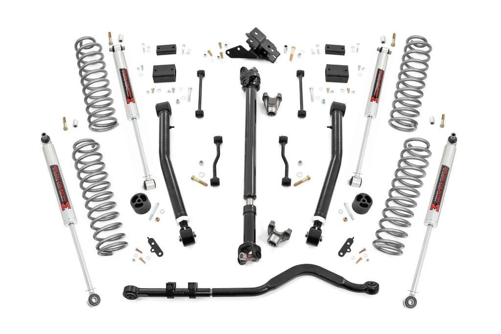 Rough Country3.5 Inch Lift Kit | Adj Lower | FR D/S | M1 | Jeep Wrangler Unlimited (18-23)65540 - Kit Contents