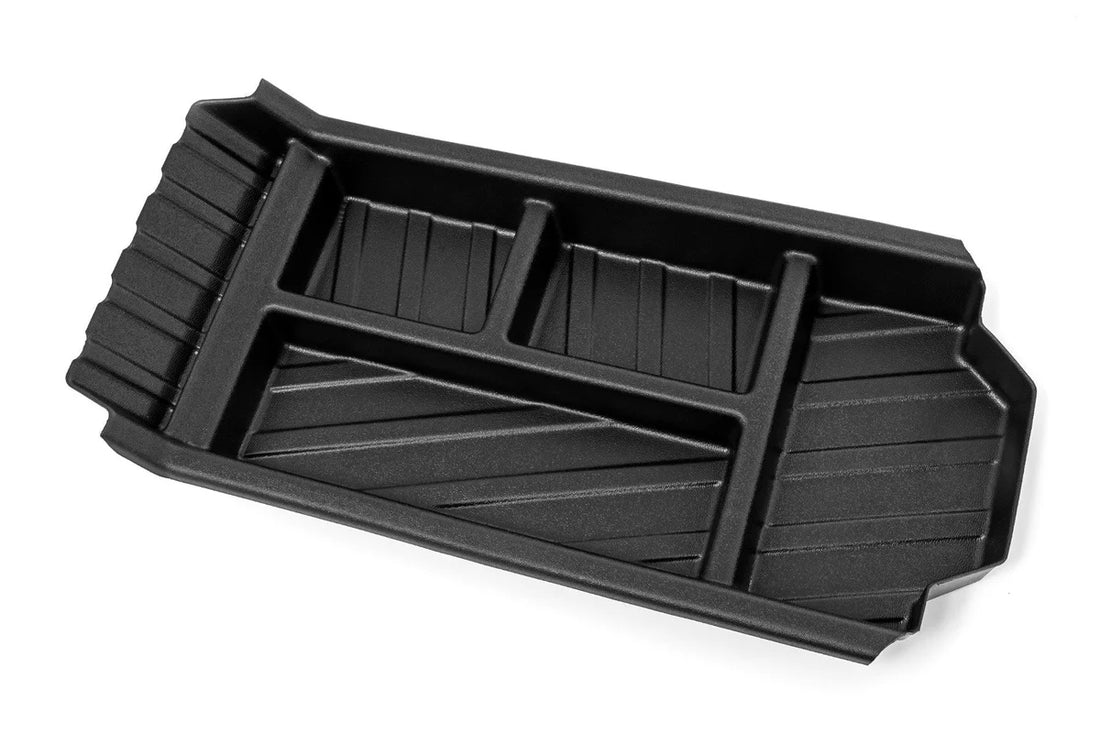 Rough CountryCenter Console Organizer Storage Tray | Tesla Cybertruck 4WD (2024-2025)RC09903 - Installation View