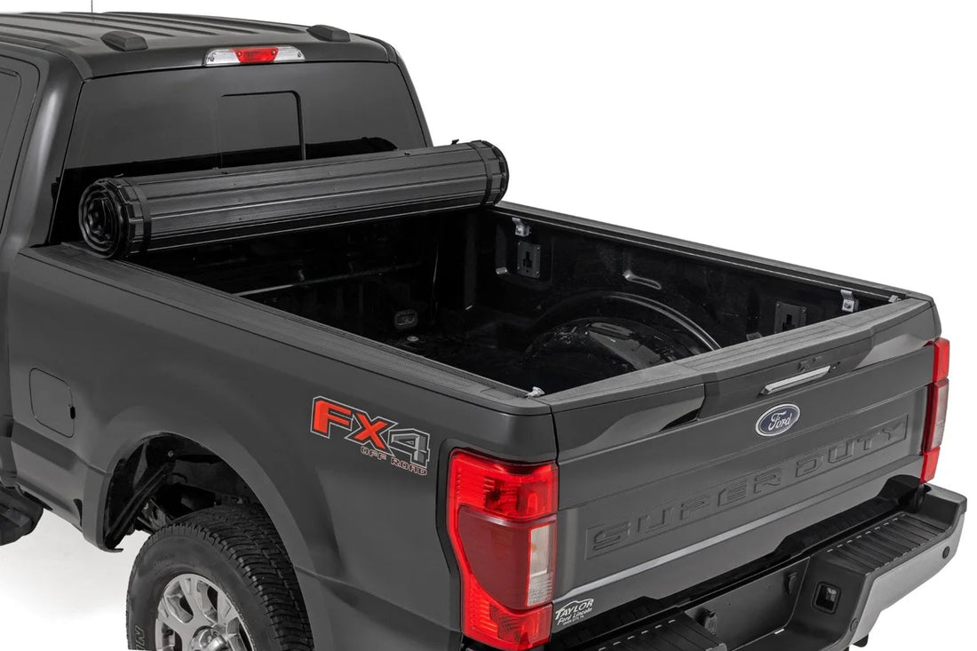 Rough CountryHard Roll Up Bed Cover | 6'10" Bed | Ford F-250/F-350 Super Duty (17-26)50517650 - Side View