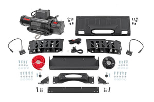 Rough CountryHidden Winch Mount | White SAE | PRO1200S | Toyota Land Cruiser 4WD (24-25)10749 - Mounting View