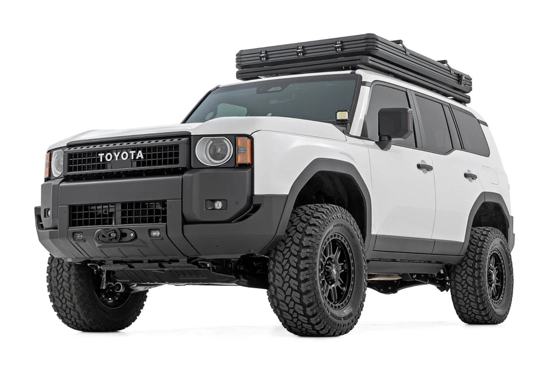 Rough CountryHidden Winch Mount | White SAE | PRO1200S | Toyota Land Cruiser 4WD (24-25)10749 - Back View