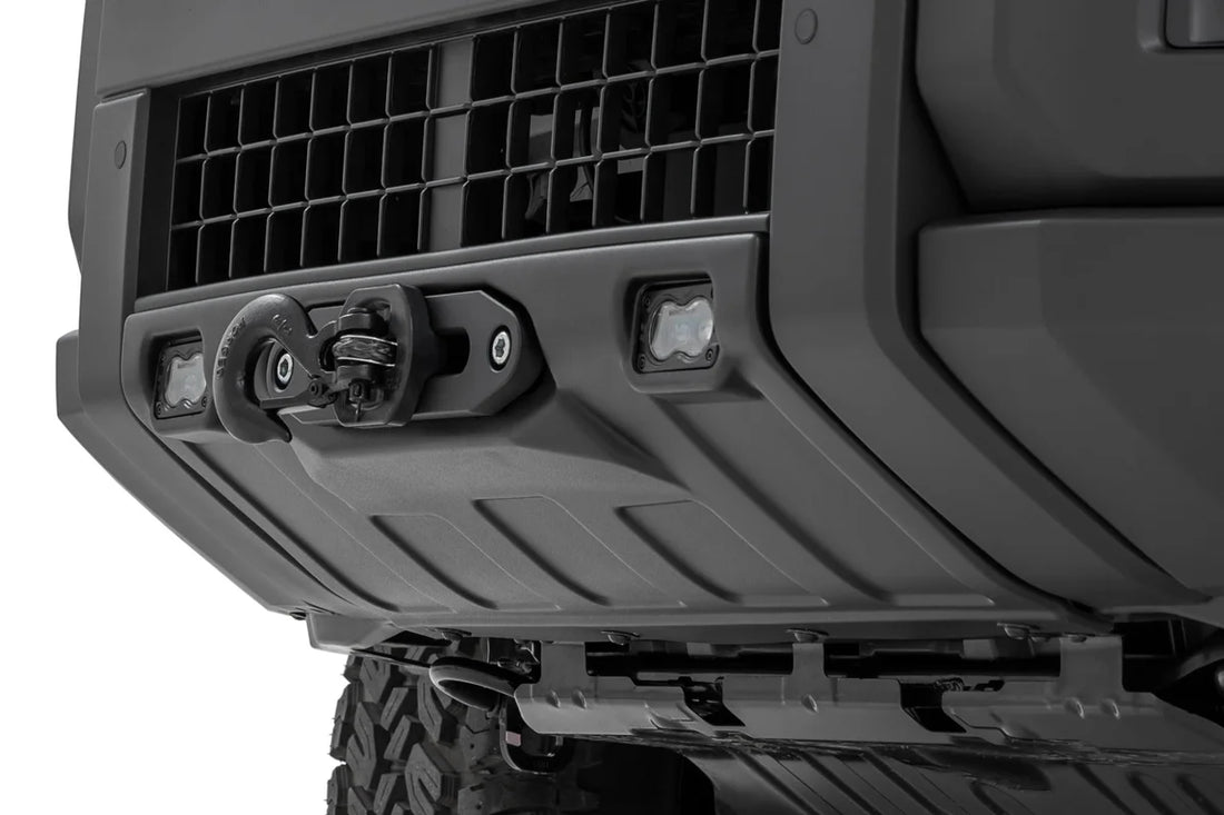Rough CountryHidden Winch Mount | Yellow SAE | PRO1200S | Toyota Land Cruiser 4WD (24-25)10753 - Side View