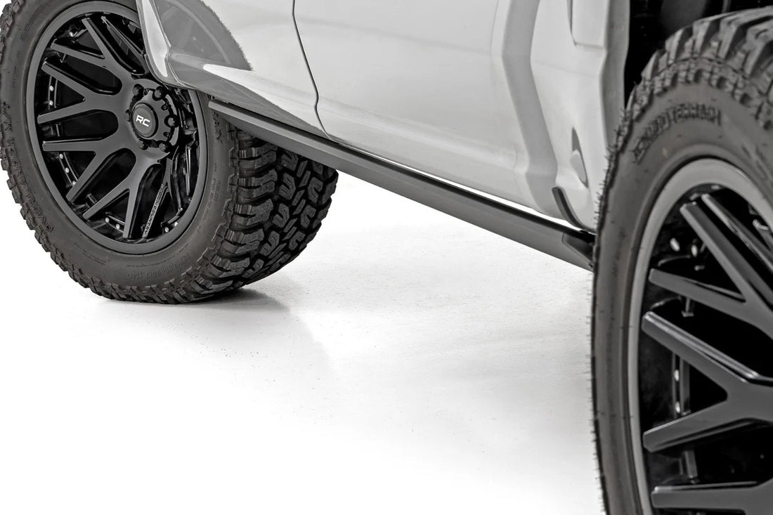 Rough CountryPower Running Boards | HT-Series | Crew Cab | Ford F-150/Lightning/250/350/Raptor (15-26)ESR71520 - Side View