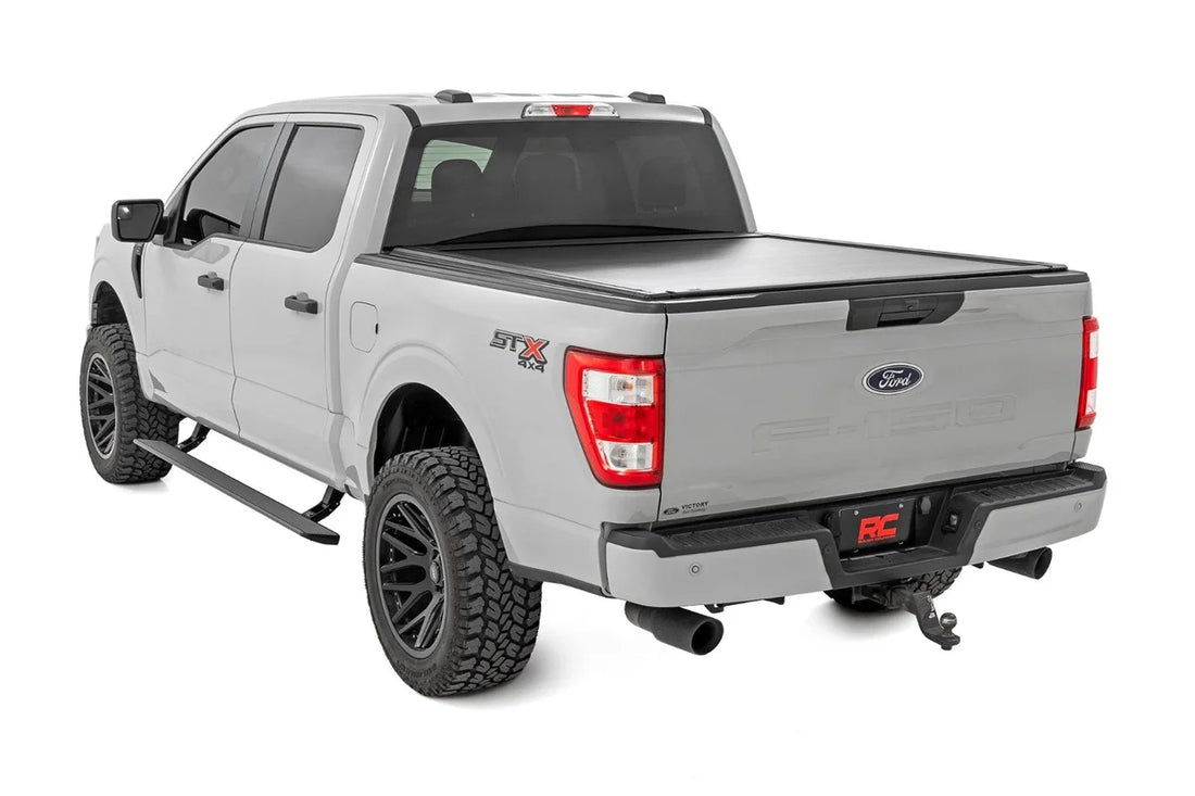 Rough CountryPower Running Boards | HT-Series | Crew Cab | Ford F-150/Lightning/250/350/Raptor (15-26)ESR71520 - Installat...