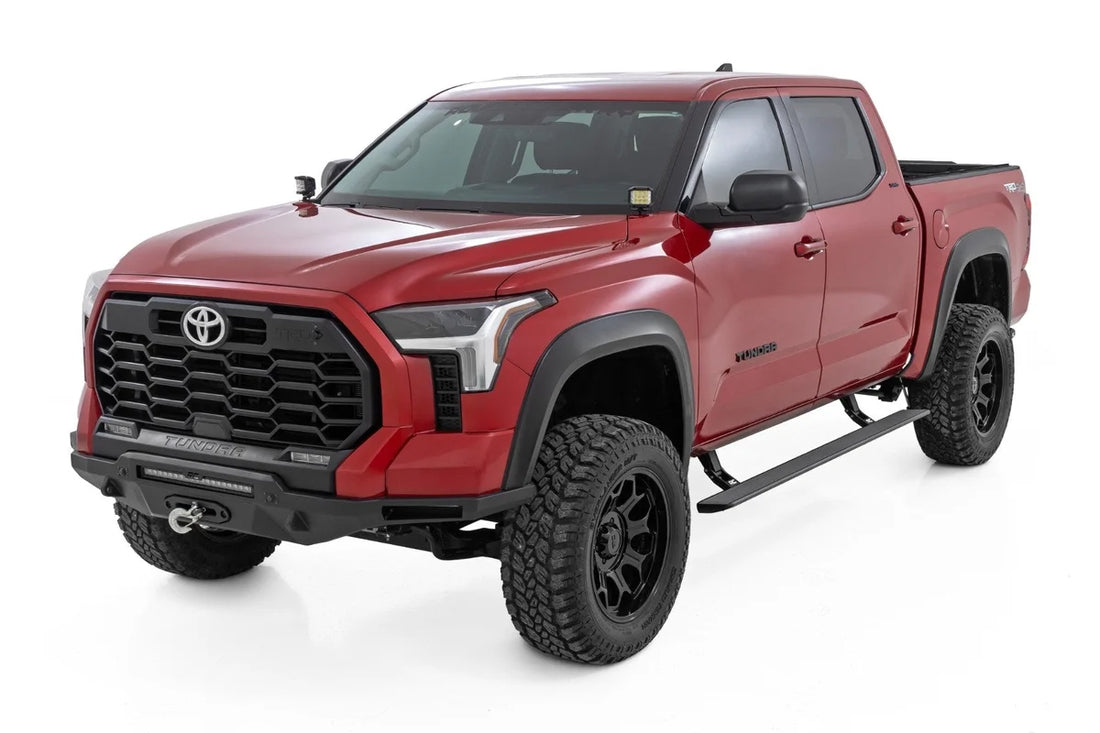 Rough CountryPower Running Boards | HT-Series | CrewMax | Toyota Tundra 2WD/4WD (2022-2026)ESR70911 - Back View
