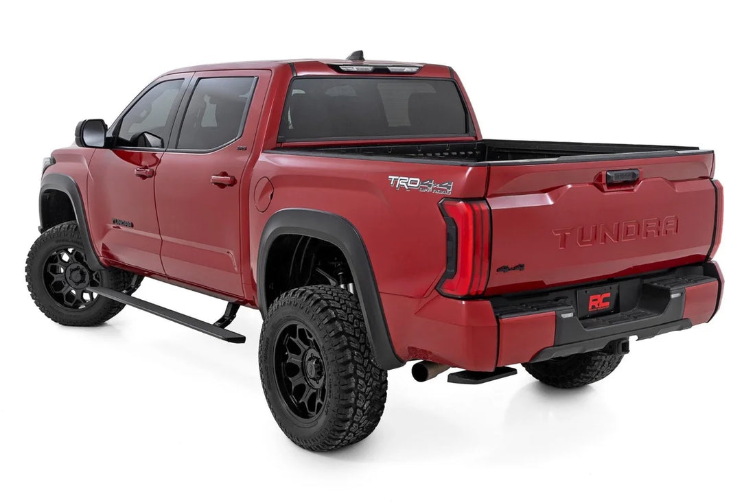 Rough CountryPower Running Boards | HT-Series | CrewMax | Toyota Tundra 2WD/4WD (2022-2026)ESR70911 - Installation View
