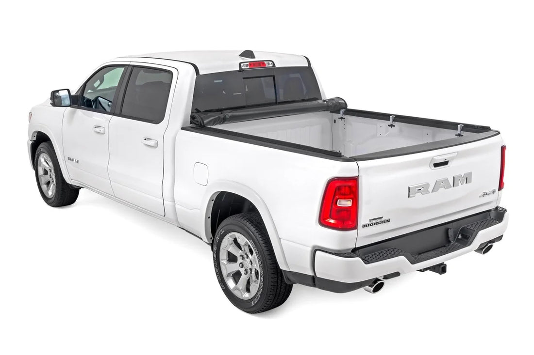 Rough CountrySoft Roll Up Bed Cover | 6'4" Bed | Ram 1500 (19-26)/1500 TRX (21-24)42309650 - Installation View