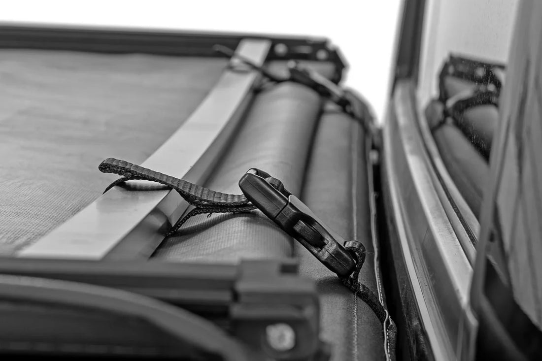 Rough CountrySoft Tri-Fold Bed Cover | 6'7" Bed | with & w/o OE Rails | Toyota Tundra 2WD/4WD (2022-2025)41419660A - Addit...