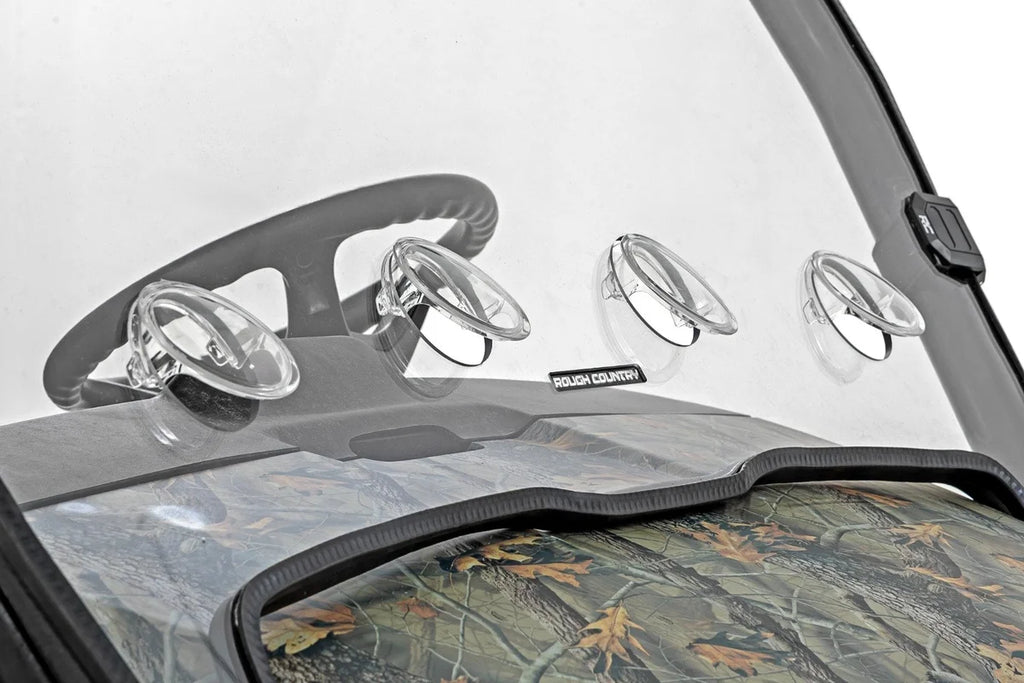Rough CountryVented Full Windshield | Scratch Resistant | John Deere Gator XUV 82598222270 - Back View
