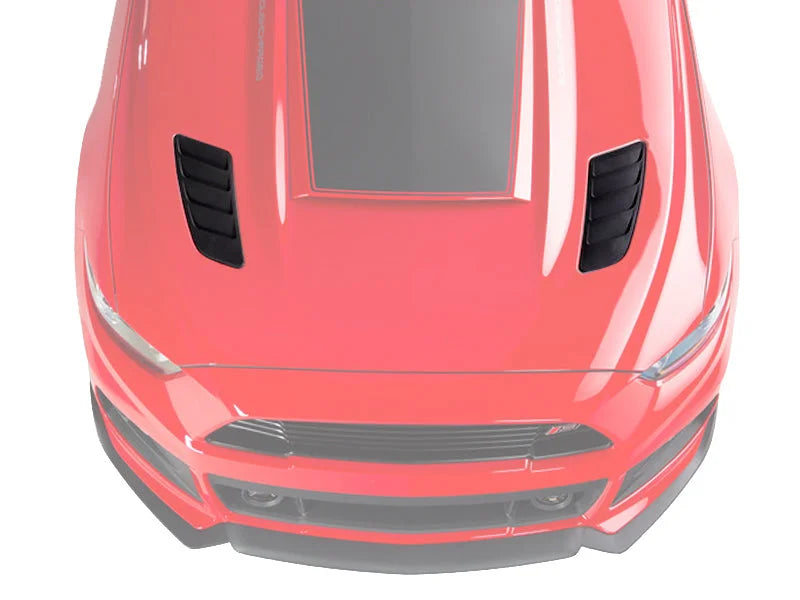 Roush 2015-2017 Ford Mustang Black Heat Extractors - Side View