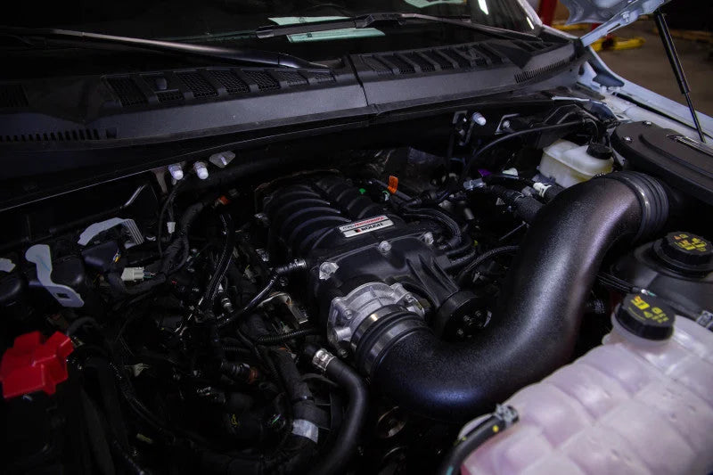Roush 2017-2020 Raptor 3in 304SS Cat-Back Exhaust Kit - Installation View