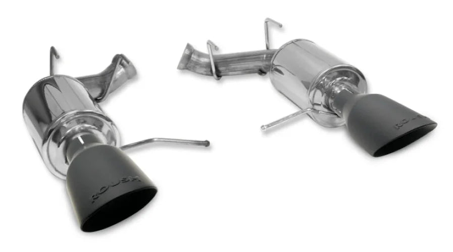 Roush Black Tip Axle Back Exhaust fits 2011-2014 Ford Mustang GT - Side View